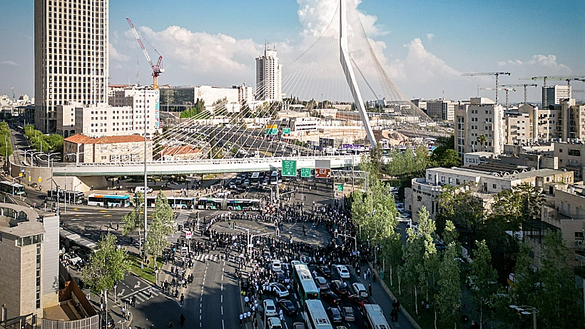 הפגנות חרדים בכניסה לירושלים