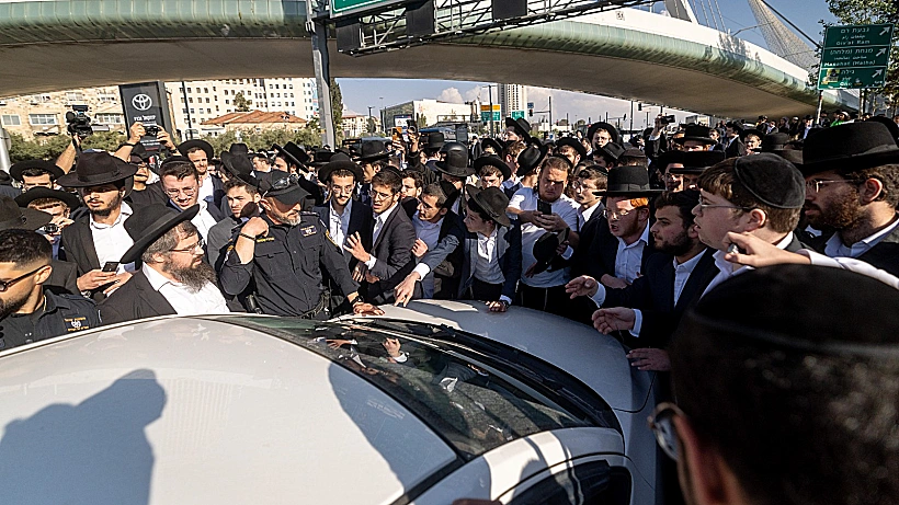 הפגנות חרדים בכניסה לירושלים
