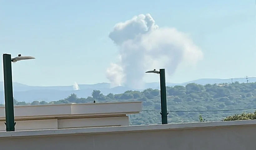 תיעוד השניות שאחרי פגיעת רחפן הנפץ בשומרה