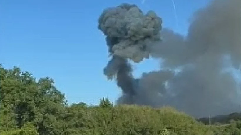 תיעוד השניות שאחרי פגיעת רחפן הנפץ בשומרה