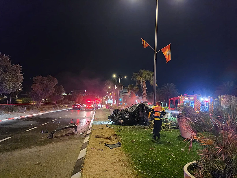 זירת התאונה בראשון לציון