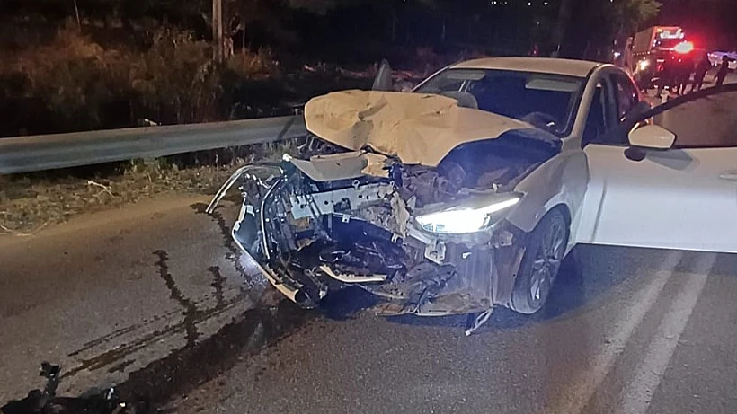 זירת התאונה בכביש 60 סמוך לרחלים