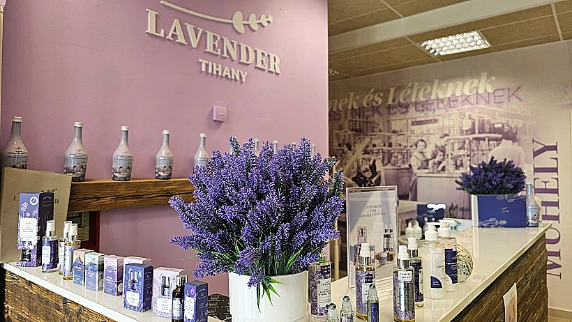 מרכז המבקרים של Lavender Tihany אגם בלטון הונגריה