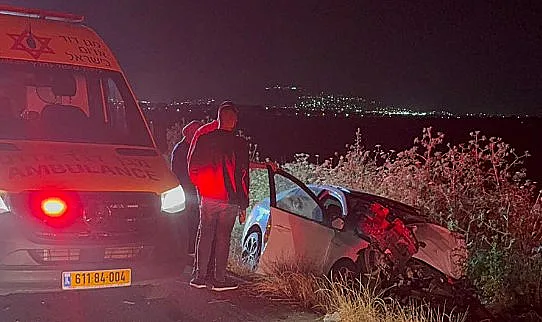 זירת התאונה בקיבוץ גיניגר
