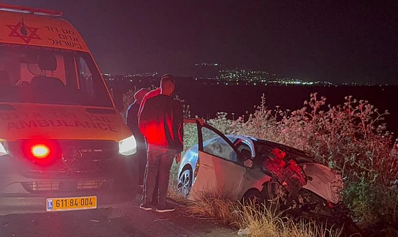 זירת התאונה בעמק יזרעאל