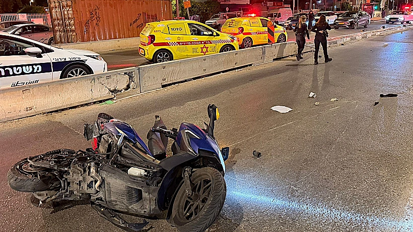 זירת התאונה בחולון