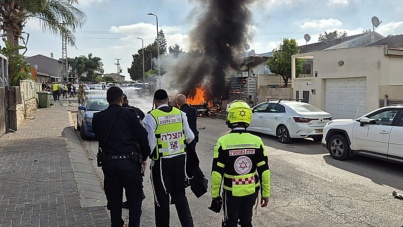 זירת פיצוץ הרכב בעפולה