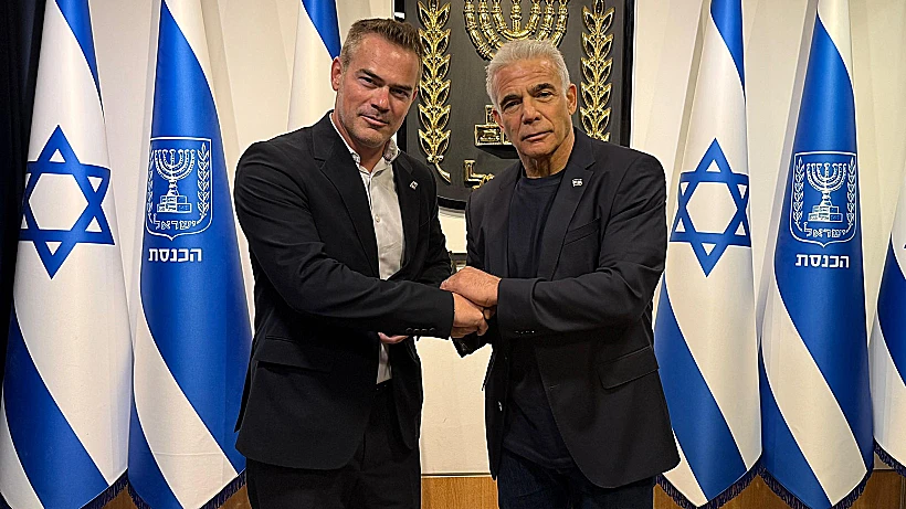 יו"ר יש עתיד יאיר לפיד וח"כ בועז טופורובסקי