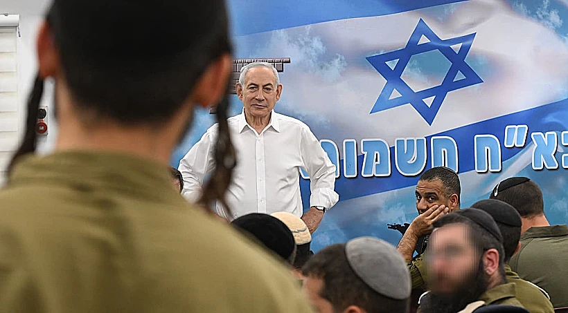 ראש הממשלה בנימין נתניהו עם לוחמי חשמונאים