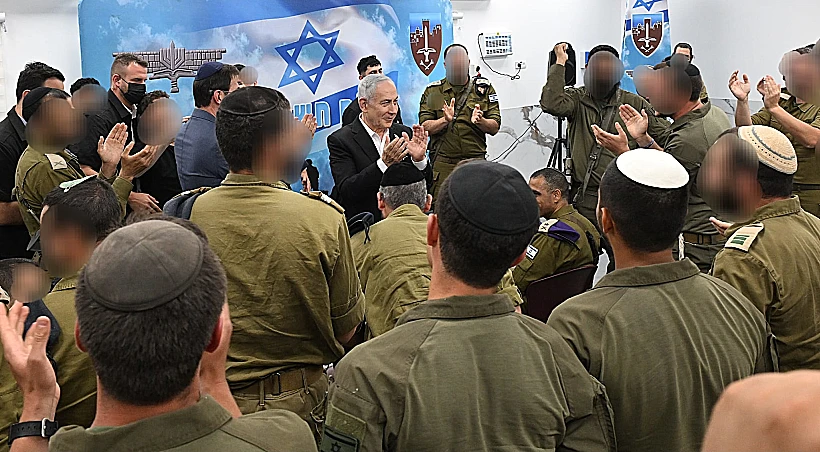 ראש הממשלה בנימין נתניהו עם לוחמי חשמונאים