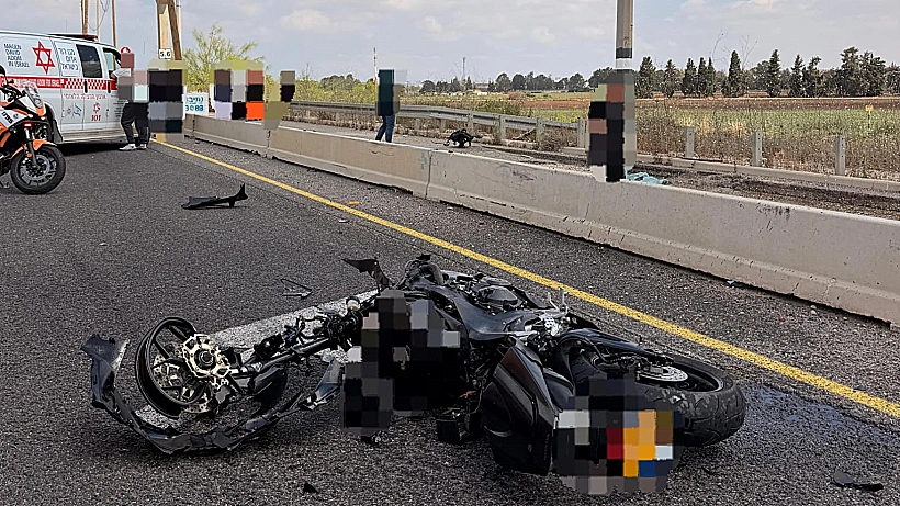 זירת התאונה בכביש 1