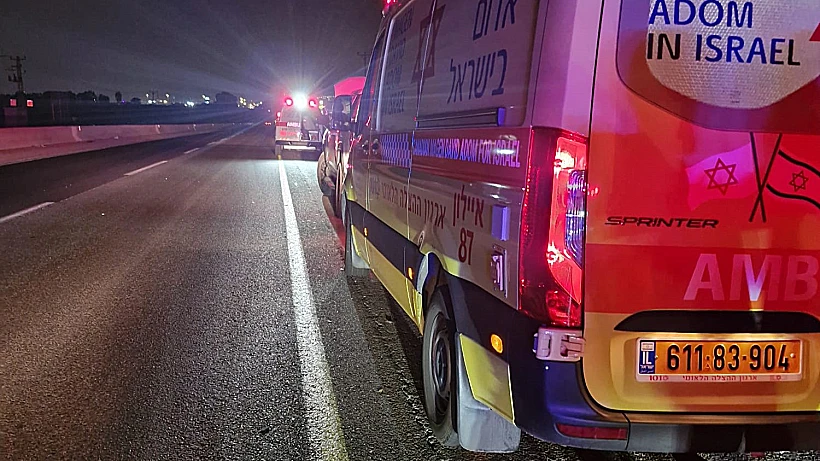 הזירה בה נהרג רוכב הקורקינט החשמלי בכביש 44