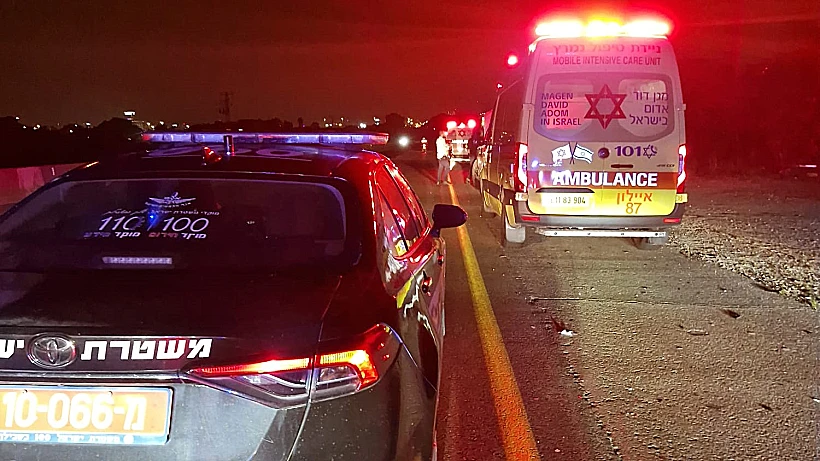 הזירה בה נהרג רוכב הקורקינט החשמלי בכביש 44
