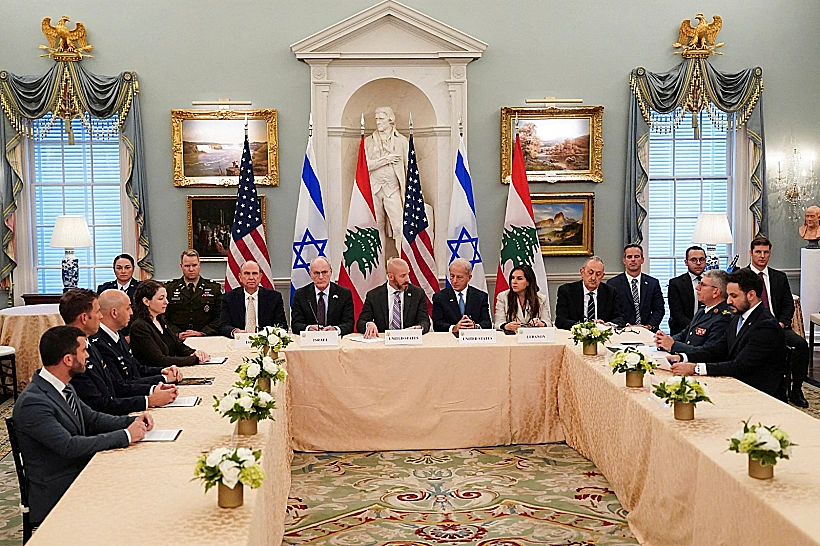שגרירי ארה"ב, ישראל ולבנון בהכרזה המשותפת על הפסקת אש