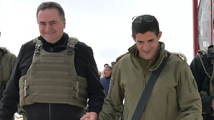 שר הביטחון ישראל כ"ץ עם תא"ל גיא מרקיזנו