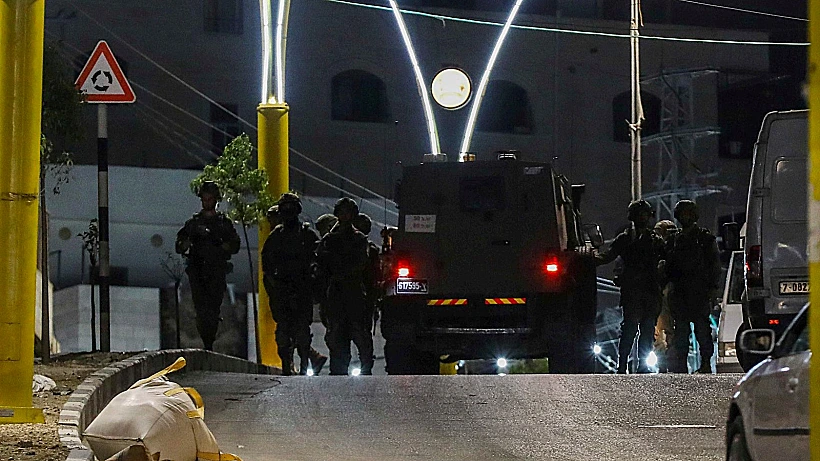 כוחות צה"ל בזירה בחברון לאחר הירי שגרם למותו של תינוק פלסטיני
