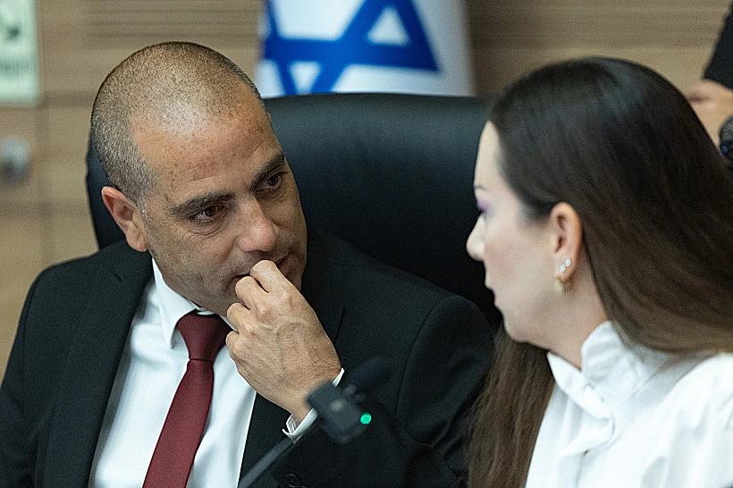 ח"כ טלי גוטליב עם יו"ר הקואליציה אופיר כץ בוועדת הכנסת