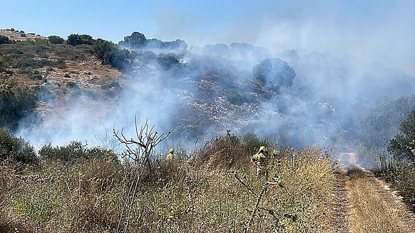 שריפה ביער בית קשת שבגליל התחתון. ארכיון