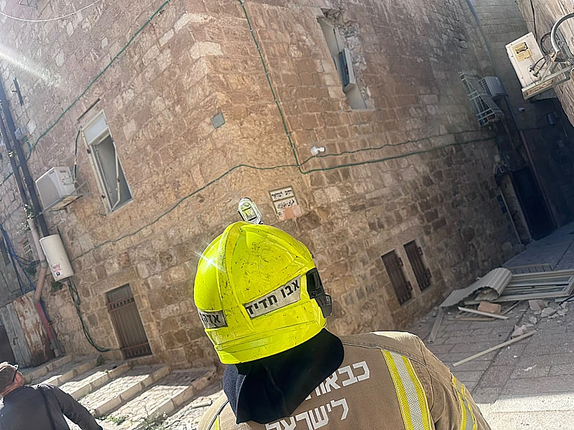 זירת פיצוץ בלון הגז בעיר העתיקה בירושלים