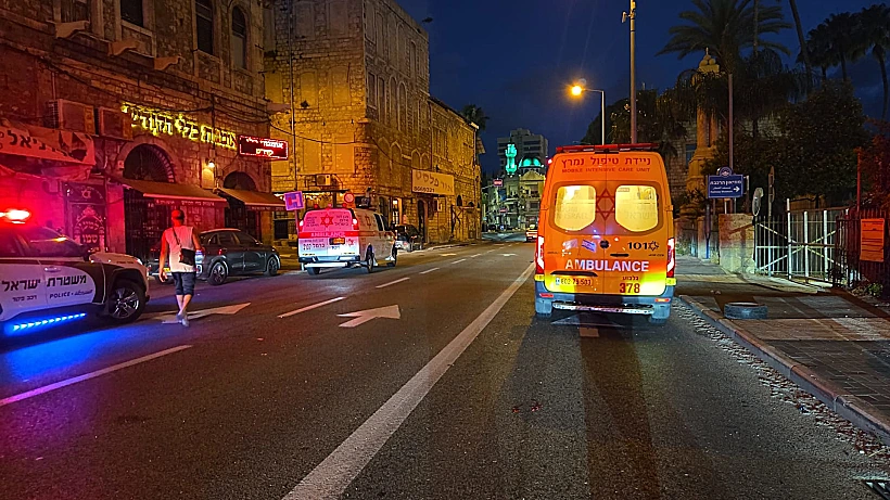 זירת תאונת הדרכים בחיפה