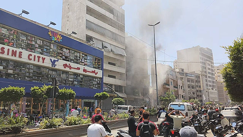 זירת התקיפה הישראלית בדאחייה שבביירות