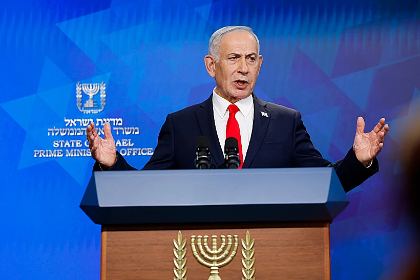 רה"מ נתניהו במסיבת עיתונאים