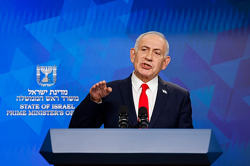 רה"מ נתניהו במסיבת עיתונאים