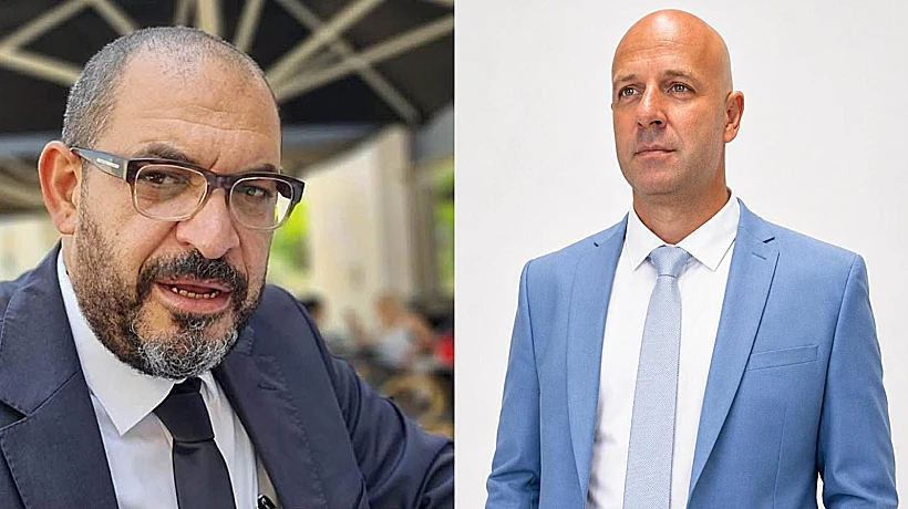 עורכי הדין עמיר קמחי (מימין) וראיס אבו סייף