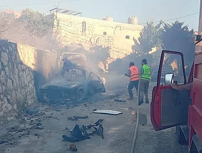 זירת התקיפה בדרום לבנון