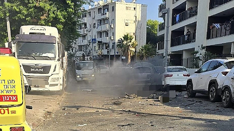 זירת פיצוץ הרכב ביפו