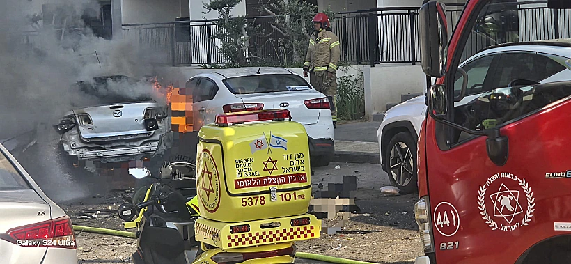 זירת פיצוץ הרכב ביפו