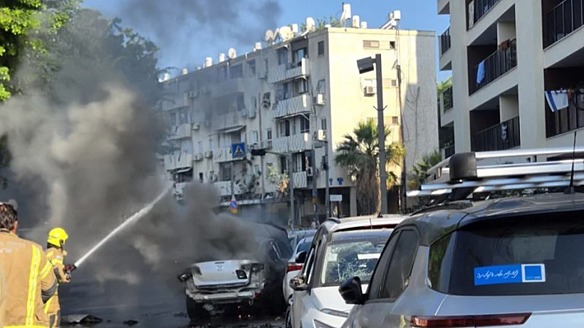 זירת פיצוץ הרכב ביפו