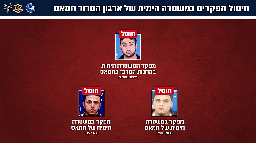 המפקדים במשטרה הימית של חמאס שחוסלו בעזה