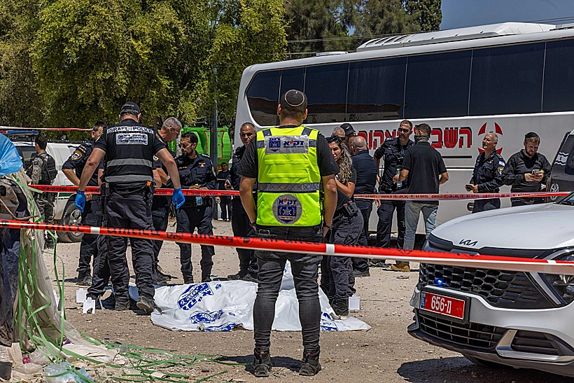 זירת ניסיון פיגוע הדקירה בלוד