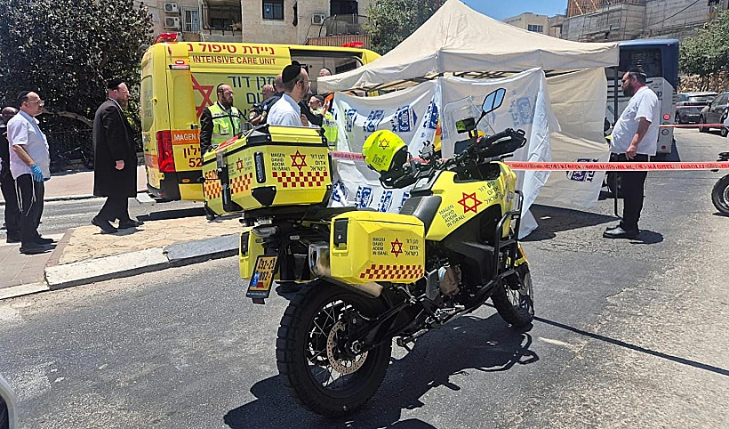 זירת התאונה במודיעין עילית