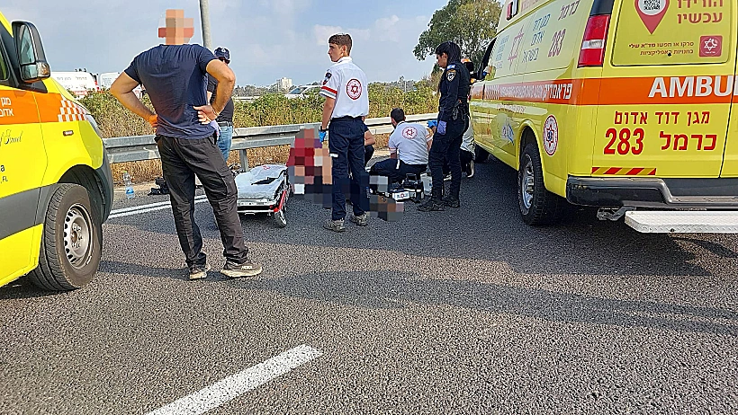 זירת תאונת האופנוע סמוך לכפר ביאליק