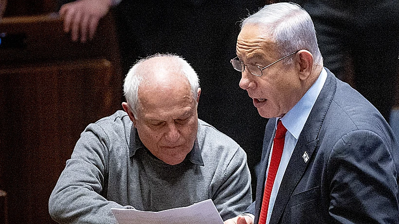 רה"מ בנימין נתניהו והשר חיים כץ
