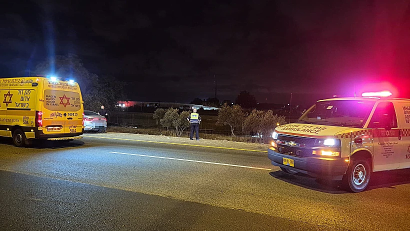 זירת התאונה הקטלנית בכביש 6, סמוך לטייבה