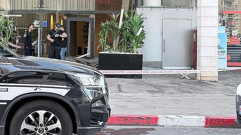 נזק שנגרם לעסק בראשל"צ מהשלכת רימון
