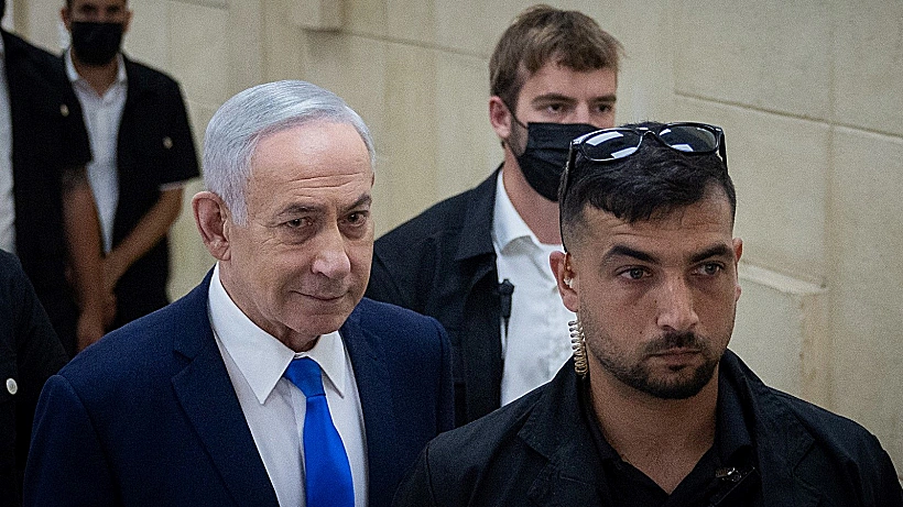 ראש הממשלה בנימין נתניהו מגיע לבית המשפט המחוזי בירושלים לשמוע את עדותו של השר זאב אלקין