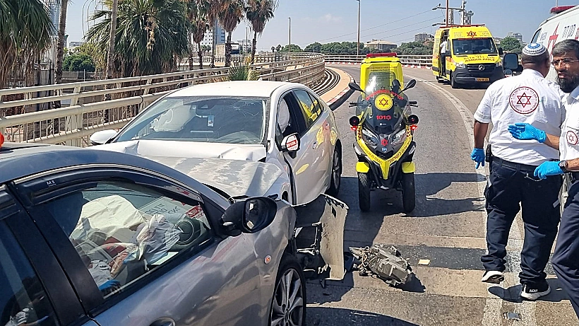 זירת התאונה באשדוד