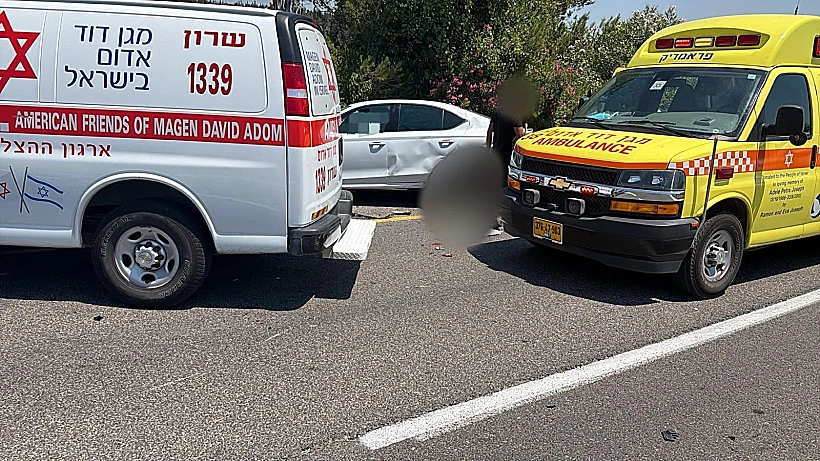 זירת התאונה בכביש 65