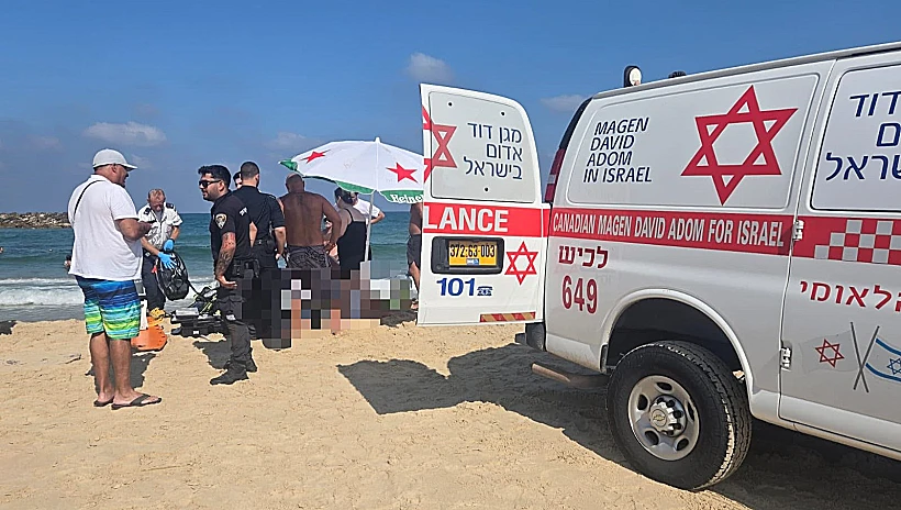 זירת טביעה בחוף הים באשקלון