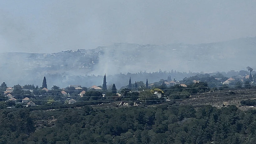 שריפה בשטח פתוח סמוך ליישוב שמשית
