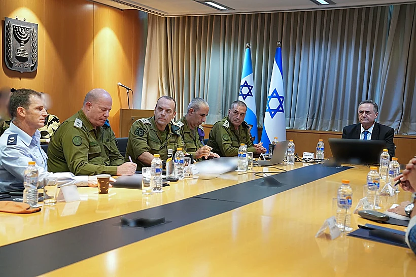 שר הביטחון ישראל כ"ץ בהתייעצות ביטחונית עם מפקדי צה"ל