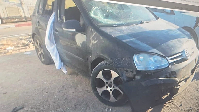 הרכב שבו נסע אלדר דיין לפני שנעלם