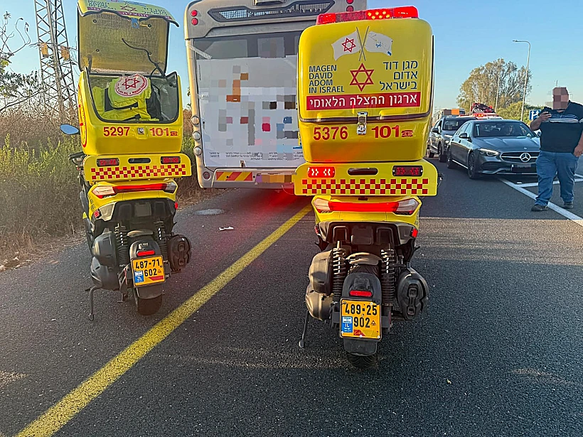 זירת התאונה בשרון