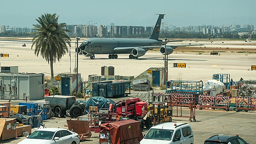 מטוס של צבא ארה"ב בנתב"ג