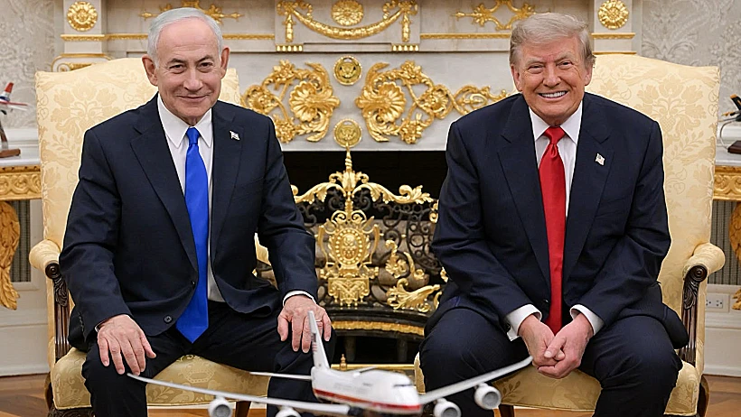 ראש הממשלה בנימין נתניהו ונשיא ארה"ב דונלד טראמפ בוושינגטון