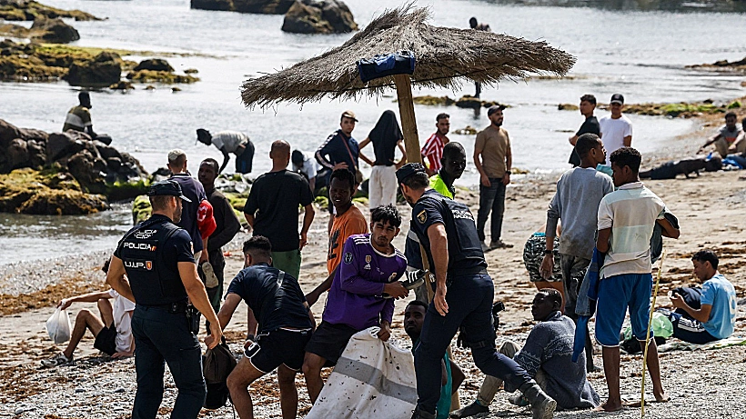 עימותים בין מהגרים ממרוקו לשוטרים בסאוטה